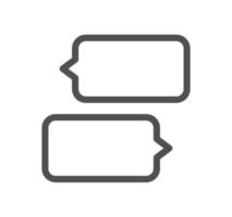 Message icon outline and linear vector. vector