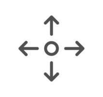 Arrow icon outline and linear vector. vector