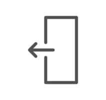 Arrow icon outline and linear vector. vector