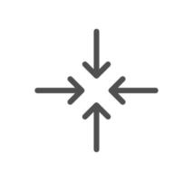 Arrow icon outline and linear vector. vector
