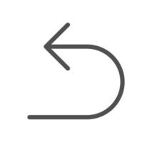 Arrow icon outline and linear vector. vector