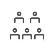 Video conferencing icon outline and linear vector. vector