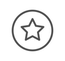Star icon outline and linear vector. vector
