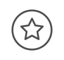 Star icon outline and linear vector. vector