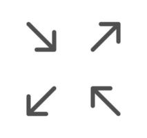 Arrow icon outline and linear vector. vector