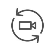 Video conferencing icon outline and linear vector. vector