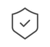 Confirm icon outline and linear vector. vector