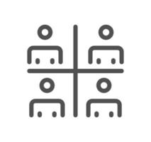 Video conferencing icon outline and linear vector. vector