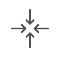 Arrow icon outline and linear vector. vector