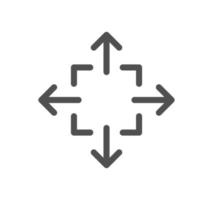 Arrow icon outline and linear vector. vector