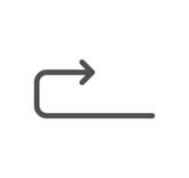 Arrow icon outline and linear vector. vector