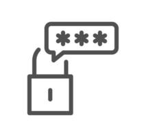 Locks icon outline and linear vector. vector