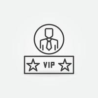 VIP Man vector concept icon in thin line style