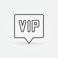 VIP in speech bubble vector outline icon