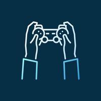 Hands with Gamepad vector colored icon in outline style