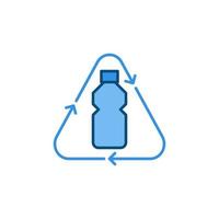 Plastic Bottles Recycle vector concept colored icon