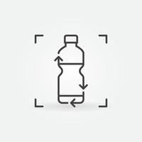 Vector Plastic Bottle Recycling outline concept icon