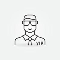 vip man vector icono de contorno de persona muy importante