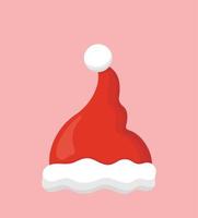 A santa hat, element for christmas or new year, vector cartoon style, symbol icon illustration