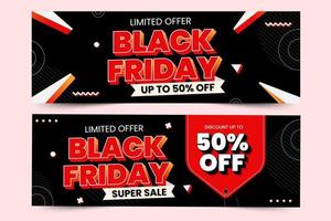 Black Friday Sale Banner Design Template vector