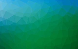 Light Blue, Green vector shining triangular pattern.