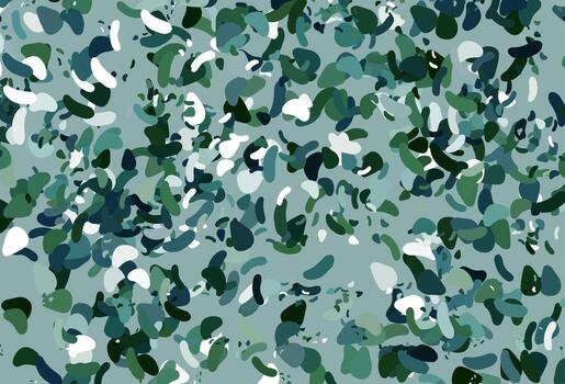 Light Green vector pattern with chaotic shapes.
