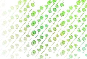 Light Green vector doodle pattern.