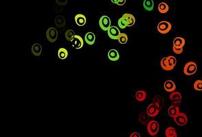 Dark Green, Red vector template with circles.