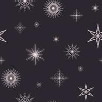 lacy snowflakes on dark background vector