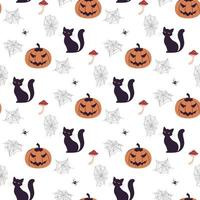 halloween seamless pattern vector
