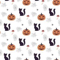 halloween seamless pattern vector