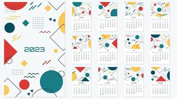 calendar for 2023 year vector