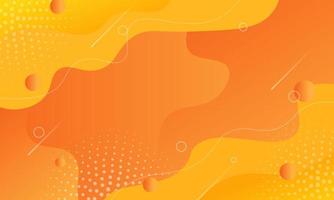 Orange gradient fluid background. vector