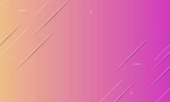 Purple and pink gradient with lines texture and memphis elements. vector