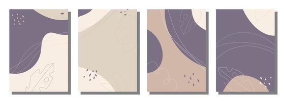 Minimalist abstract hand drawn set background. vector