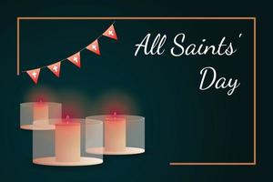 All saints day concept background. vector