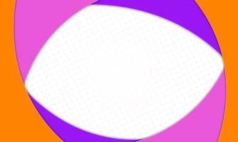 Pink  orange and purple curve shape in paper style background. vector