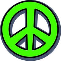 peace sign sticker Psychedelic retro surreal elements sticker vector