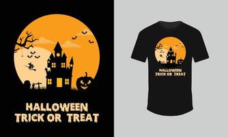 diseño de camiseta de feliz halloween vector