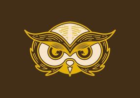 Retro style illustration of a owl head vector