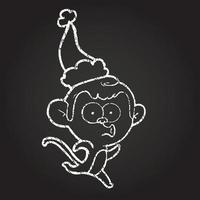 Crazy Monkey Chalk Drawing vector