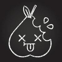 Dead Pear Chalk Drawing vector