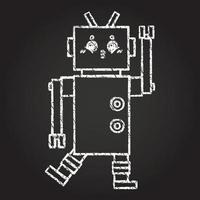 Robot Chalk Drawing vector