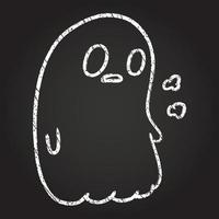 Spooky Ghost Chalk Drawing vector