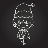 Christmas Man Chalk Drawing vector