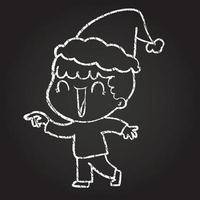 Christmas Man Chalk Drawing vector