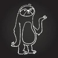 Sloth Chalk Drawing vector