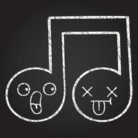 Musical Notes Chalk Drawing vector