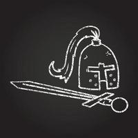 Knight Armour Chalk Drawing vector