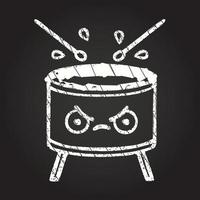 Beating Drum Chalk Drawing vector